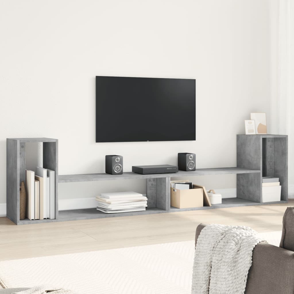 Mobili Tv A Parete 2Pz Bianchi 75X30X50 Cm In Legno Multistrato