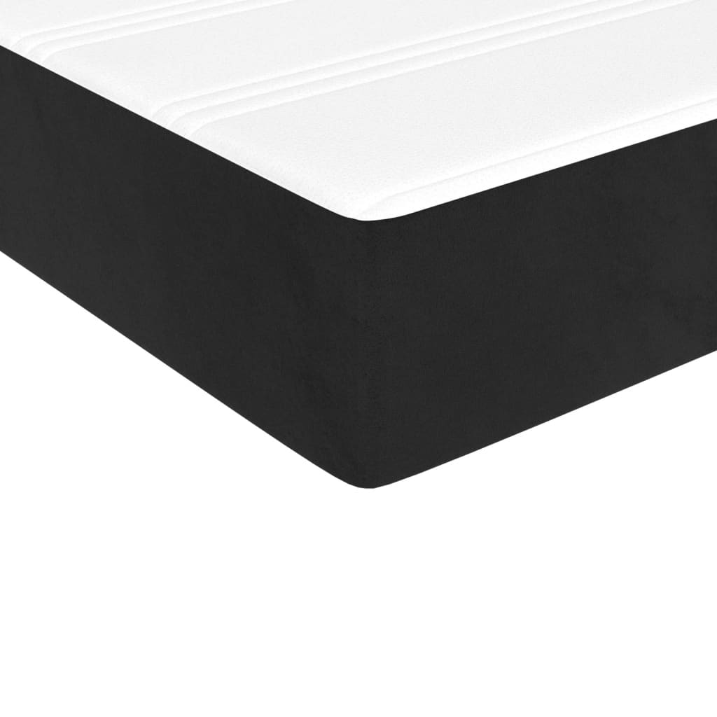 Materasso A Molle Insacchettate 120X190X20 Cm In Velluto Nero