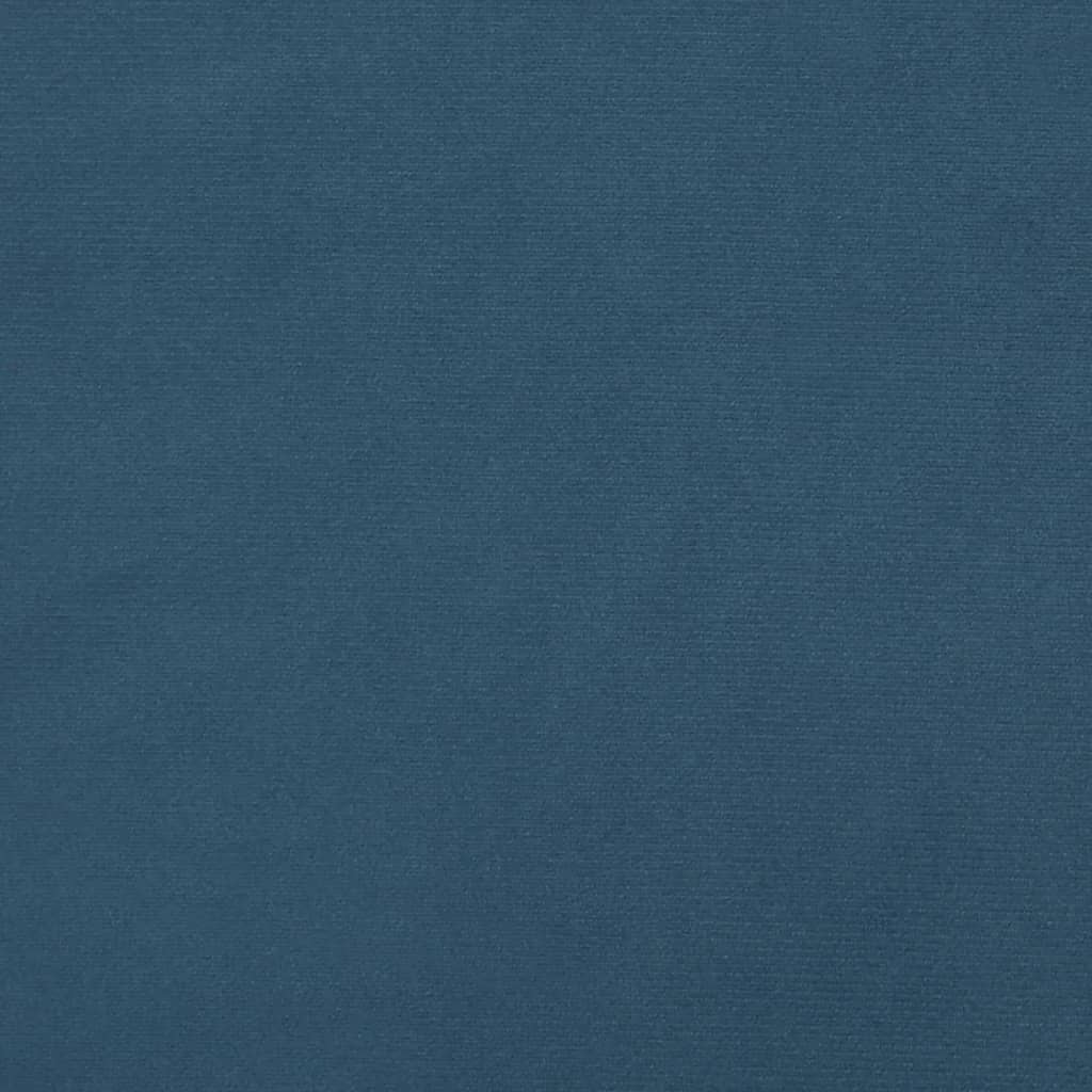 Materasso A Molle 120X190X20 Cm In Velluto Blu Scuro