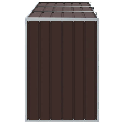 Copribidone Con Ruote Per 3 Bidoni 216X81X115Cm Acciaio