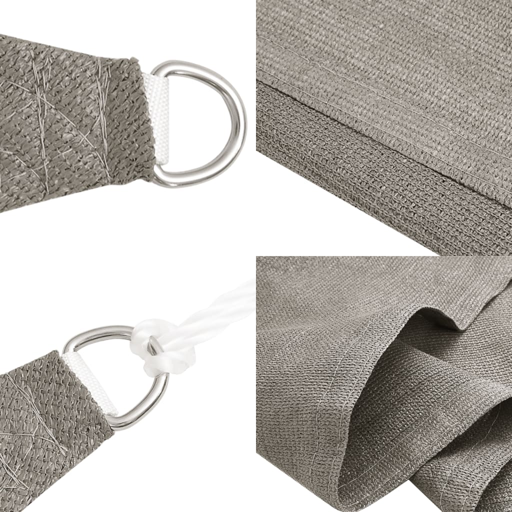 Vela Parasole 160 G/M² Rettangolare In Hdpe Grigio Chiaro