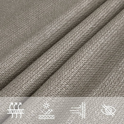 Vela Parasole 160 G/M² Rettangolare In Hdpe Grigio Chiaro