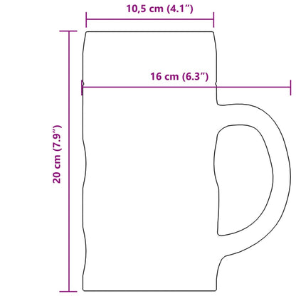 Bicchieri Da Pinta In Vetro 6 Pz