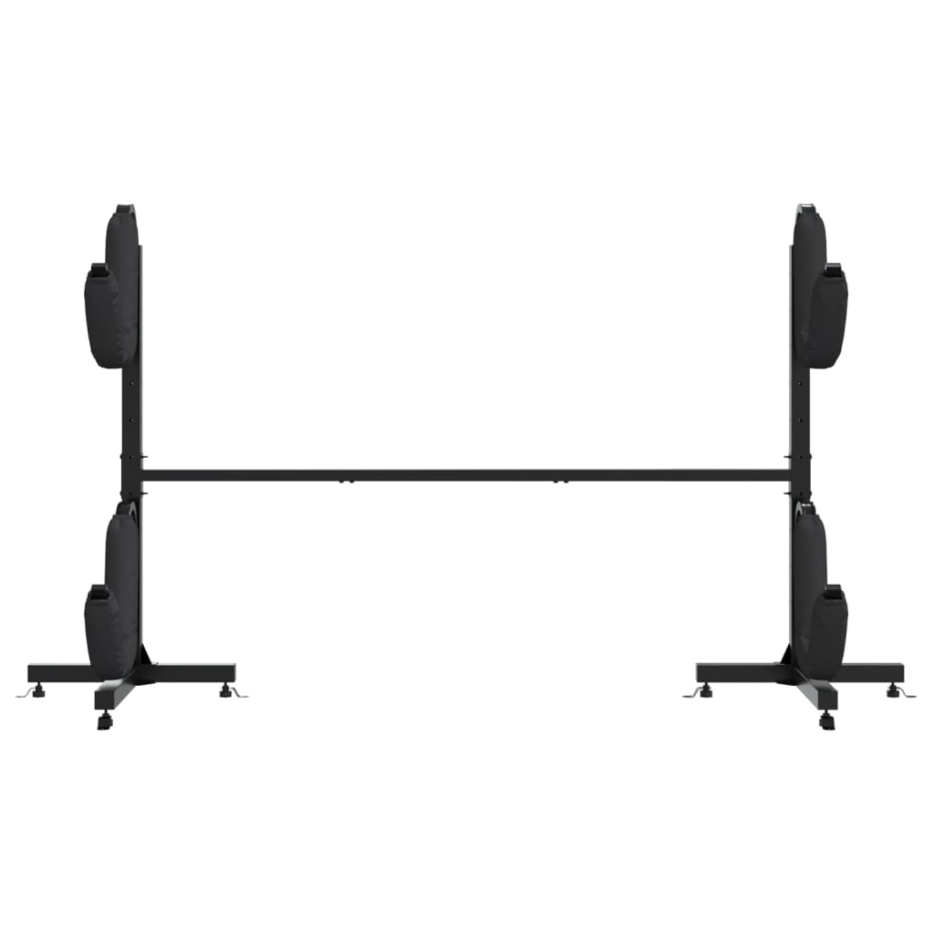 Rastrelliera Porta Kayak Per 2 Kayak 250X57X127,5 Cm In Acciaio Nero