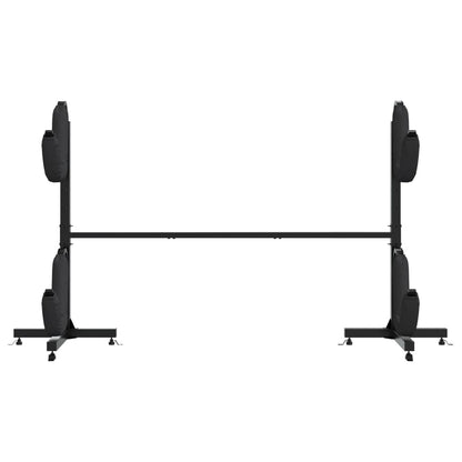 Rastrelliera Porta Kayak Per 2 Kayak 250X57X127,5 Cm In Acciaio Nero