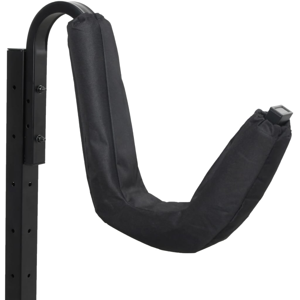 Rastrelliera Porta Kayak Per 2 Kayak 250X57X127,5 Cm In Acciaio Nero