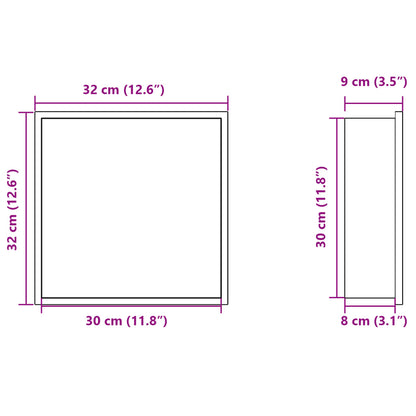 Nicchia Per Doccia Spazzolato 32X32X9Cm In Acciaio Inox