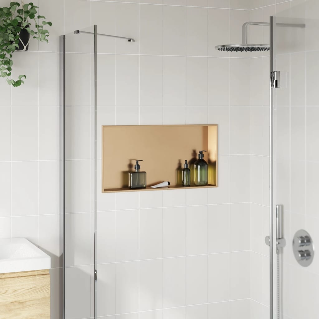 Nicchia Per Doccia Spazzolato 62X32X9Cm In Acciaio Inox