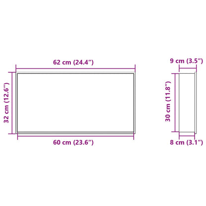 Nicchia Per Doccia Spazzolato 62X32X9Cm In Acciaio Inox