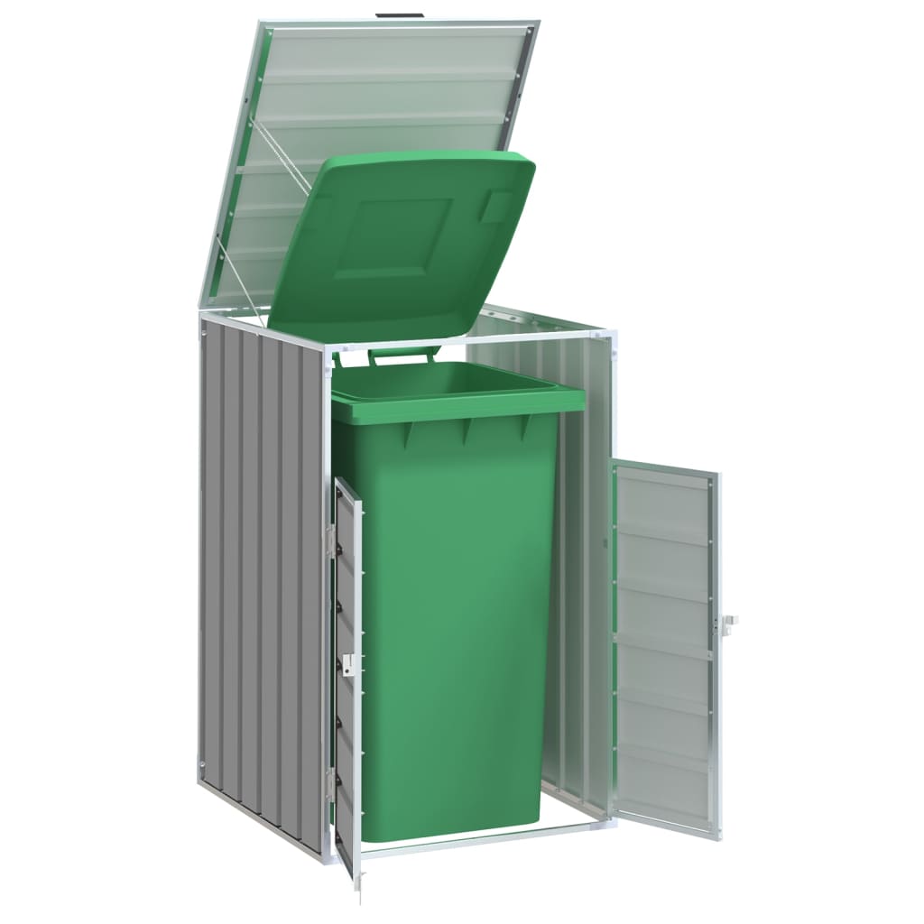 Copribidone Con Ruote Per 3 Bidoni 216X81X115Cm Acciaio