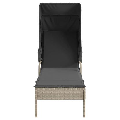 Lettini Prendisole 2 Pz Con Baldacchino E Tavolino Polyrattan