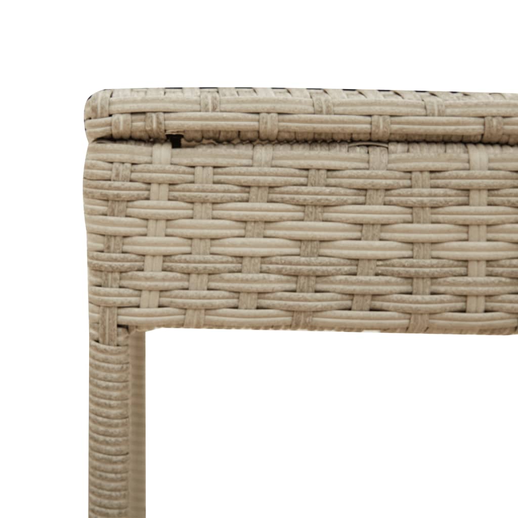 Lettini Prendisole 2 Pz Con Baldacchino E Tavolino Polyrattan