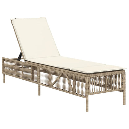 Lettini Prendisole 2 Pz Con Cuscini Beige In Polyrattan