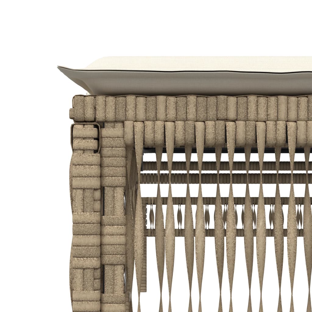 Lettini Prendisole 2 Pz Con Cuscini Beige In Polyrattan
