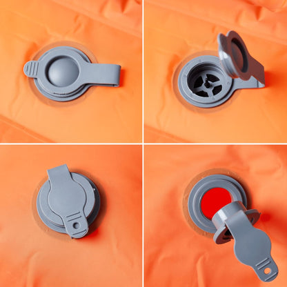 Materasso Campeggio Autogonfiabile Con Cuscini 2Persone Arancio