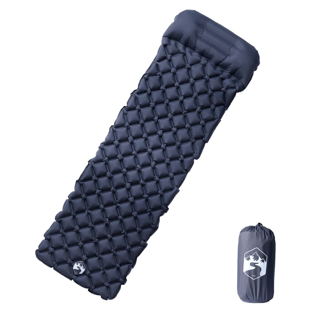 Materasso Campeggio Gonfiabile Con Cuscino 1 Persona Arancione
