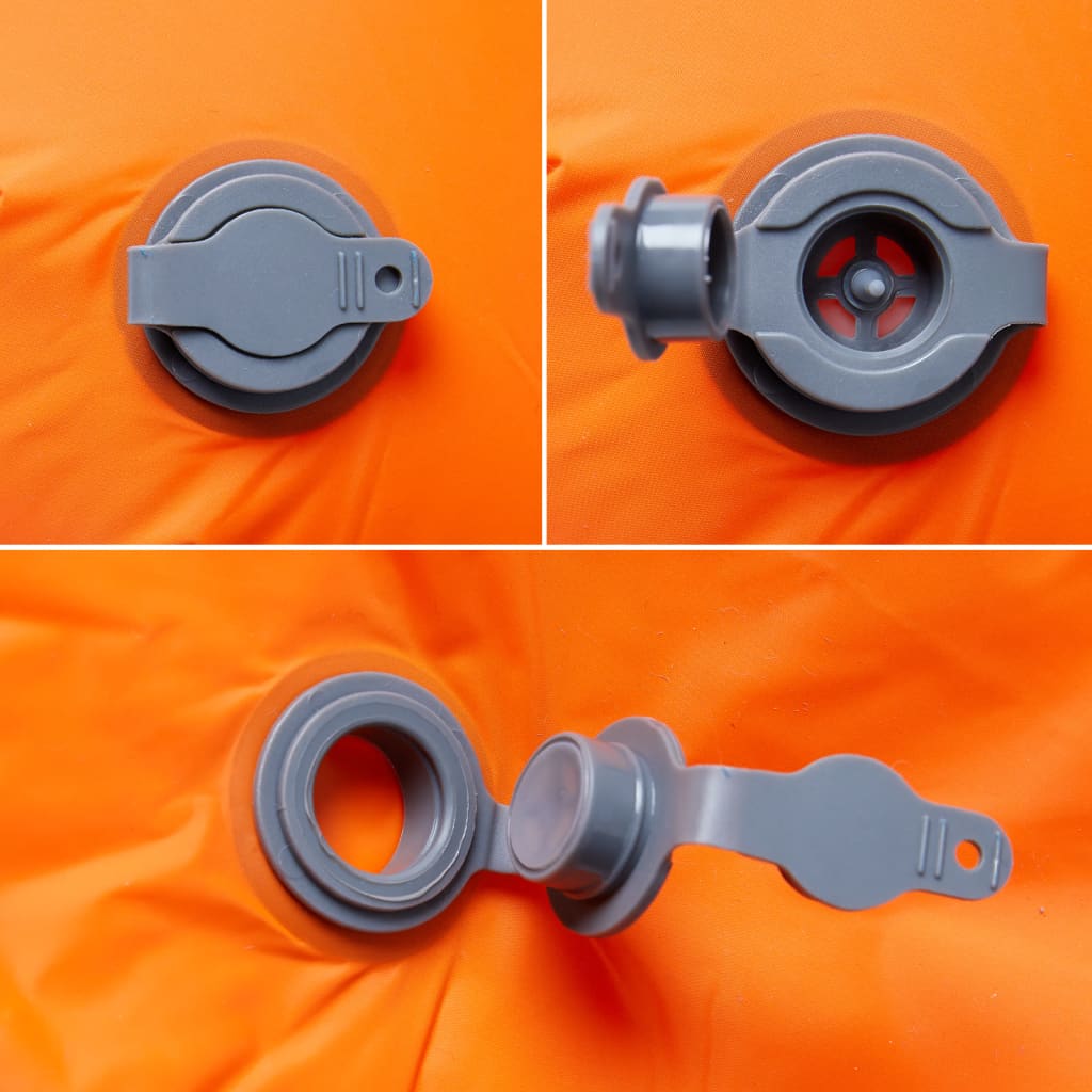 Materasso Campeggio Gonfiabile Con Cuscino 1 Persona Arancione