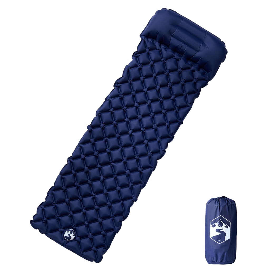Materasso Campeggio Gonfiabile Con Cuscino 1 Persona Arancione