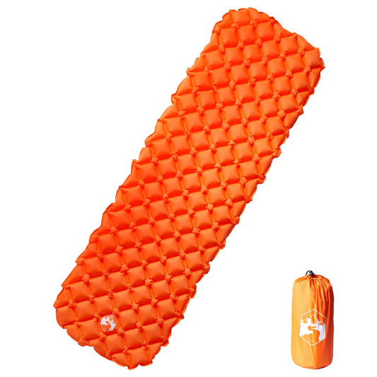 Materasso Campeggio Gonfiabile 1 Persona Arancione 190X58X6 Cm