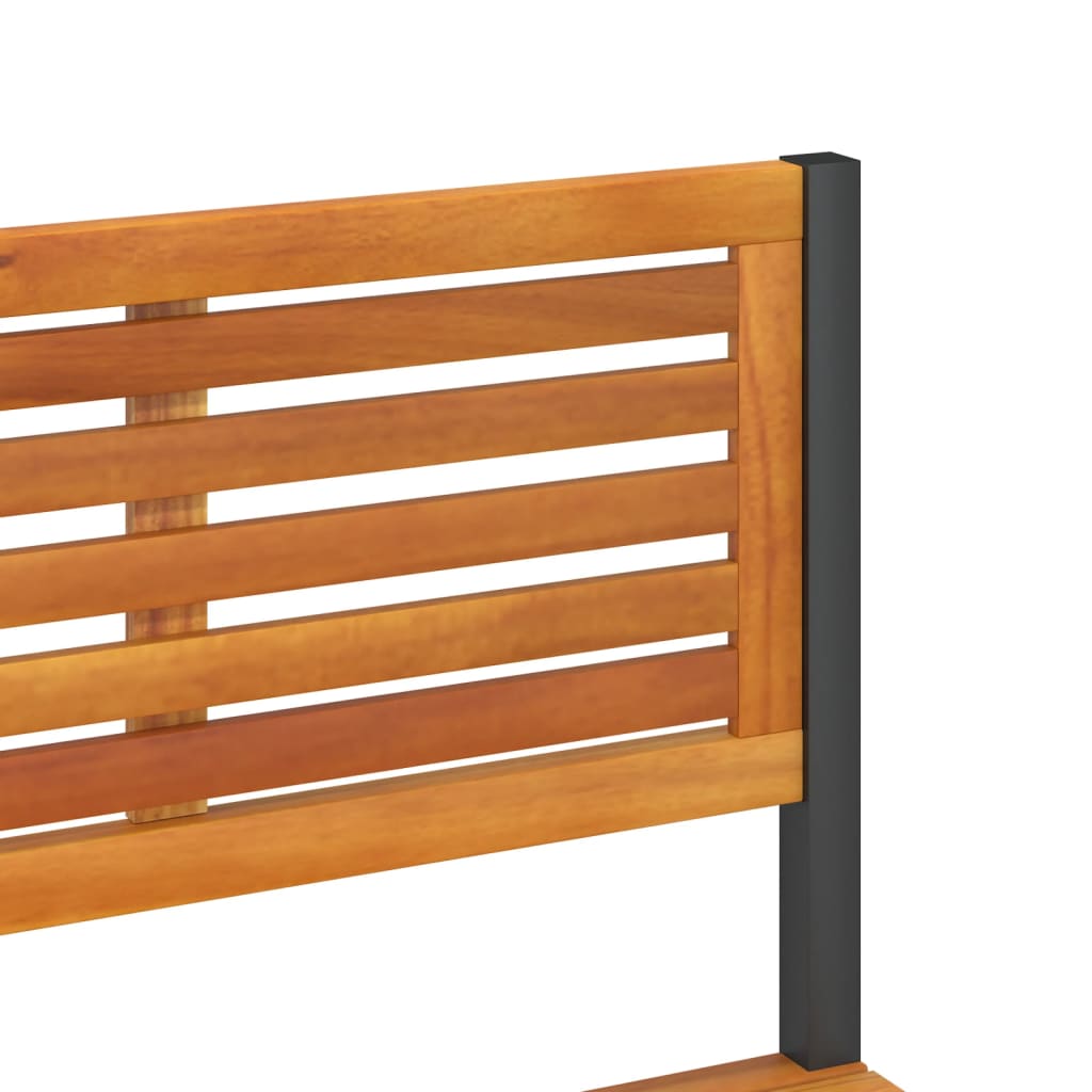 Tavolo Da Invasatura 90X50X110 Cm In Legno Acacia E Acciaio Legno Recuperato (Naturale)