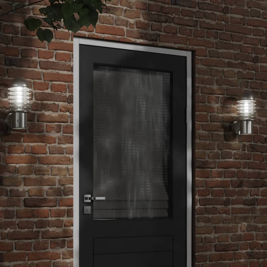 Applique Per Esterno Con Sensore In Acciaio Inox Argento