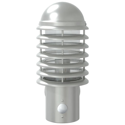 Applique Per Esterno Con Sensore In Acciaio Inox Argento