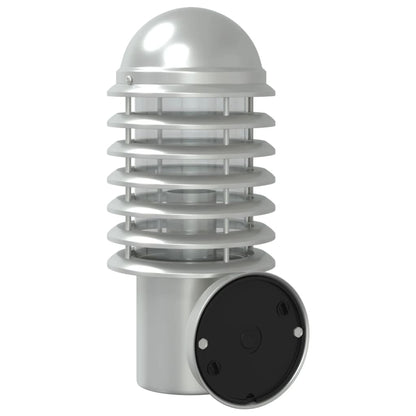 Applique Per Esterno Con Sensore 2 Pz In Acciaio Inox Argento