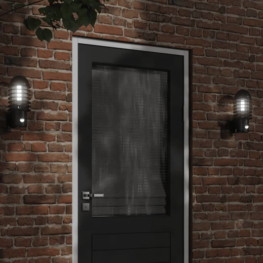 Applique Per Esterno Con Sensore 2 Pz Nere In Acciaio Inox Nero