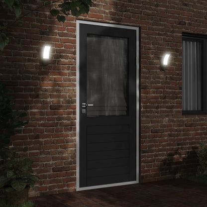 Applique Per Esterni Con Led 2 Pz Nere Alluminio Pressofuso Nero