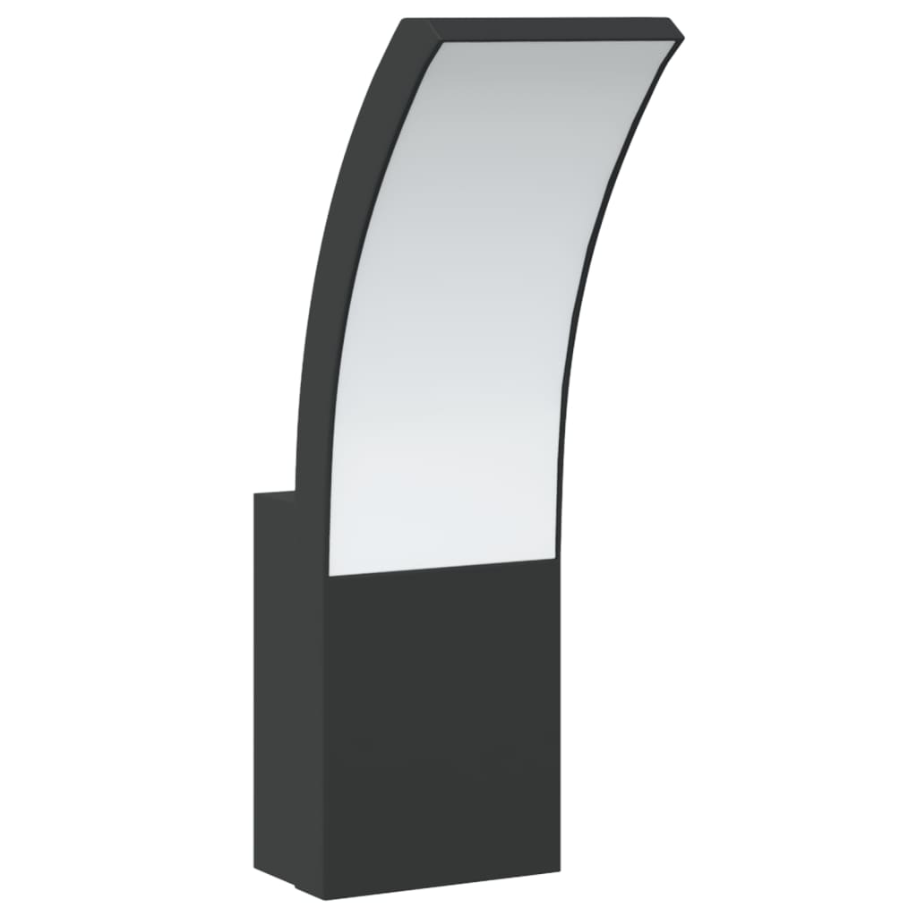 Applique Per Esterni Con Led 2 Pz Nere Alluminio Pressofuso Nero