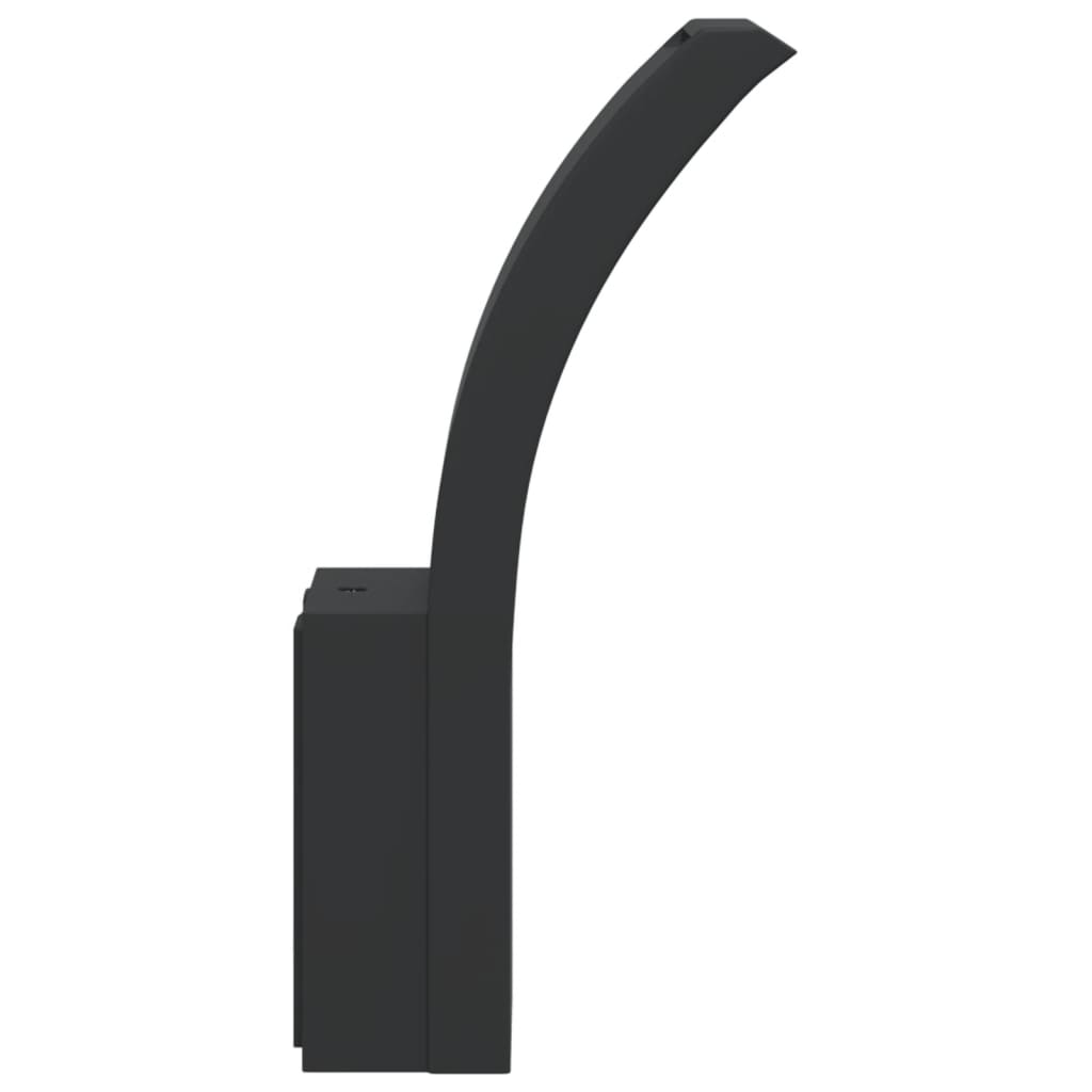 Applique Per Esterni Con Led 2 Pz Nere Alluminio Pressofuso Nero