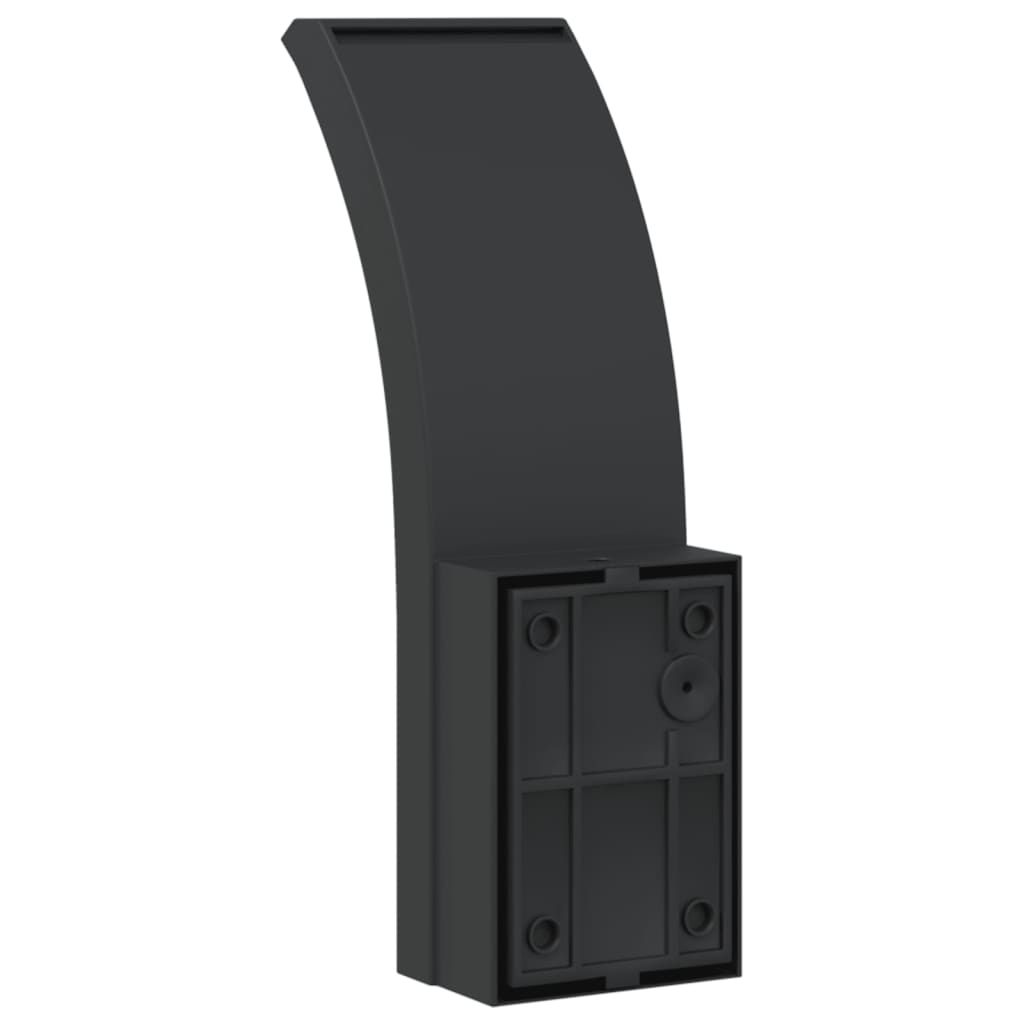 Applique Per Esterni Con Led 2 Pz Nere Alluminio Pressofuso Nero