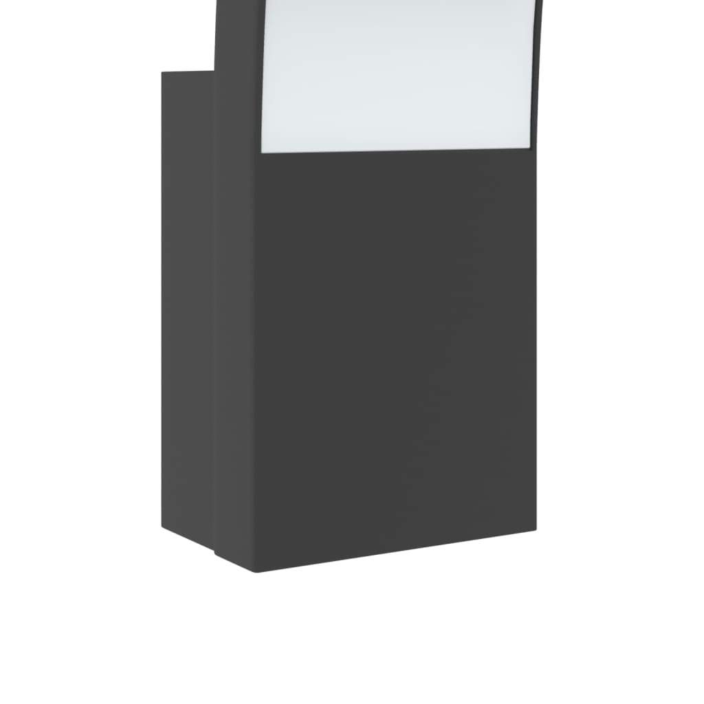 Applique Per Esterni Con Led 2 Pz Nere Alluminio Pressofuso Nero