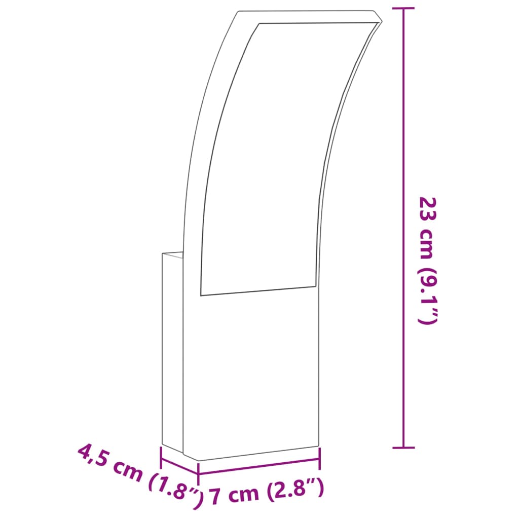Applique Per Esterni Con Led Bianca In Alluminio Pressofuso Bianco