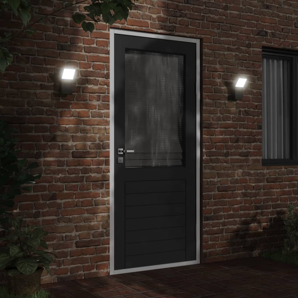 Applique Per Esterni Con Led Nera In Alluminio Pressofuso Nero