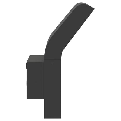 Applique Per Esterni Con Led 2 Pz Nere Alluminio Pressofuso Nero