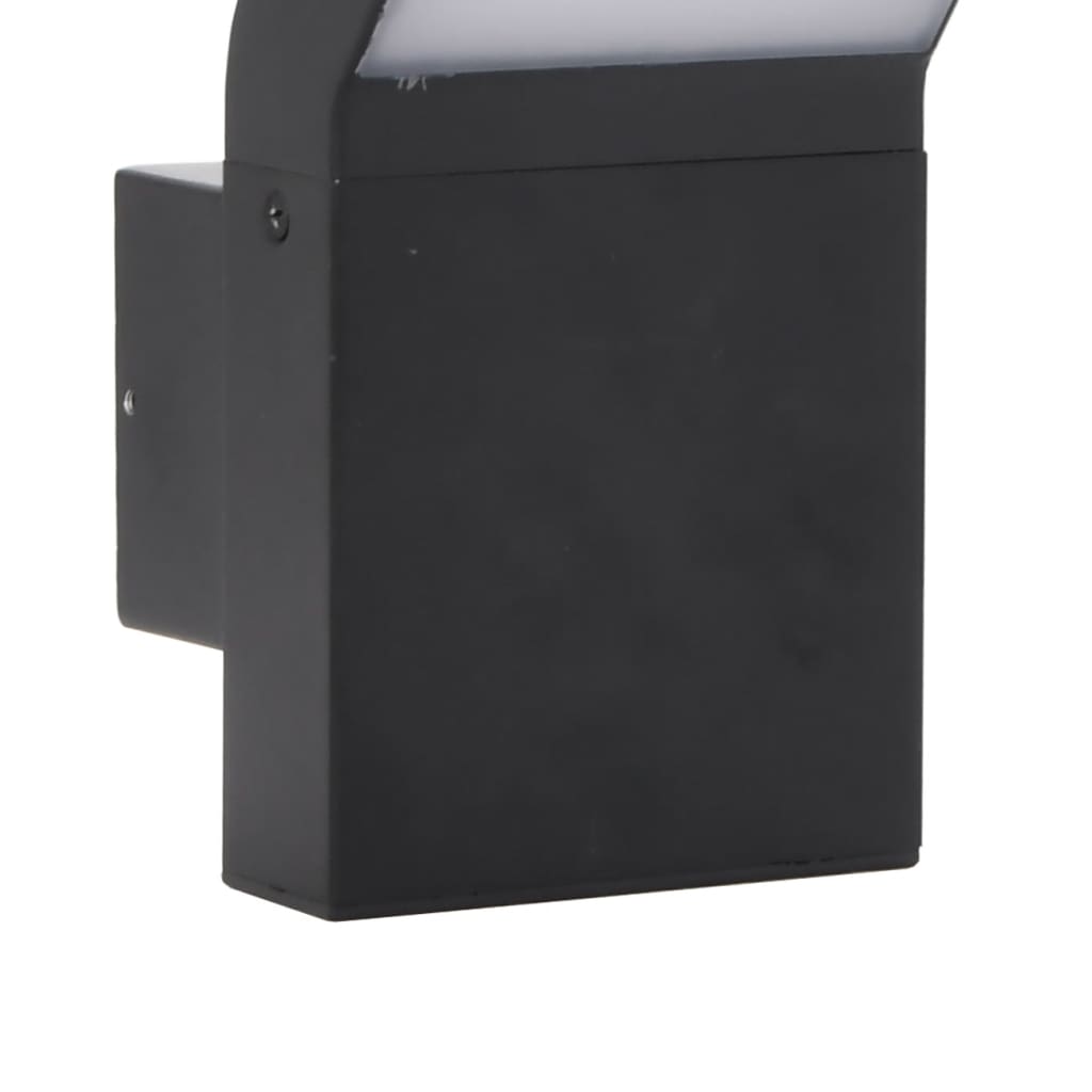 Applique Per Esterni Con Led 2 Pz Nere Alluminio Pressofuso Nero