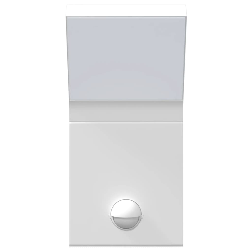 Applique Con Led E Sensore 2 Pz Bianche In Alluminio Pressofuso Bianco