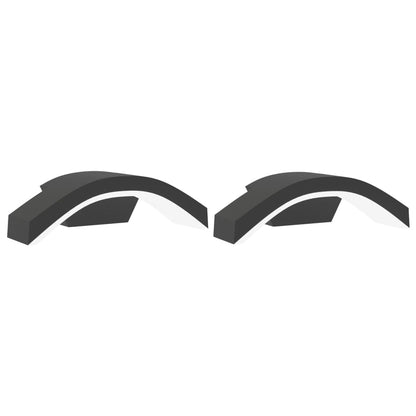 Applique Per Esterni Con Led 2 Pz Nere Alluminio Pressofuso Nero
