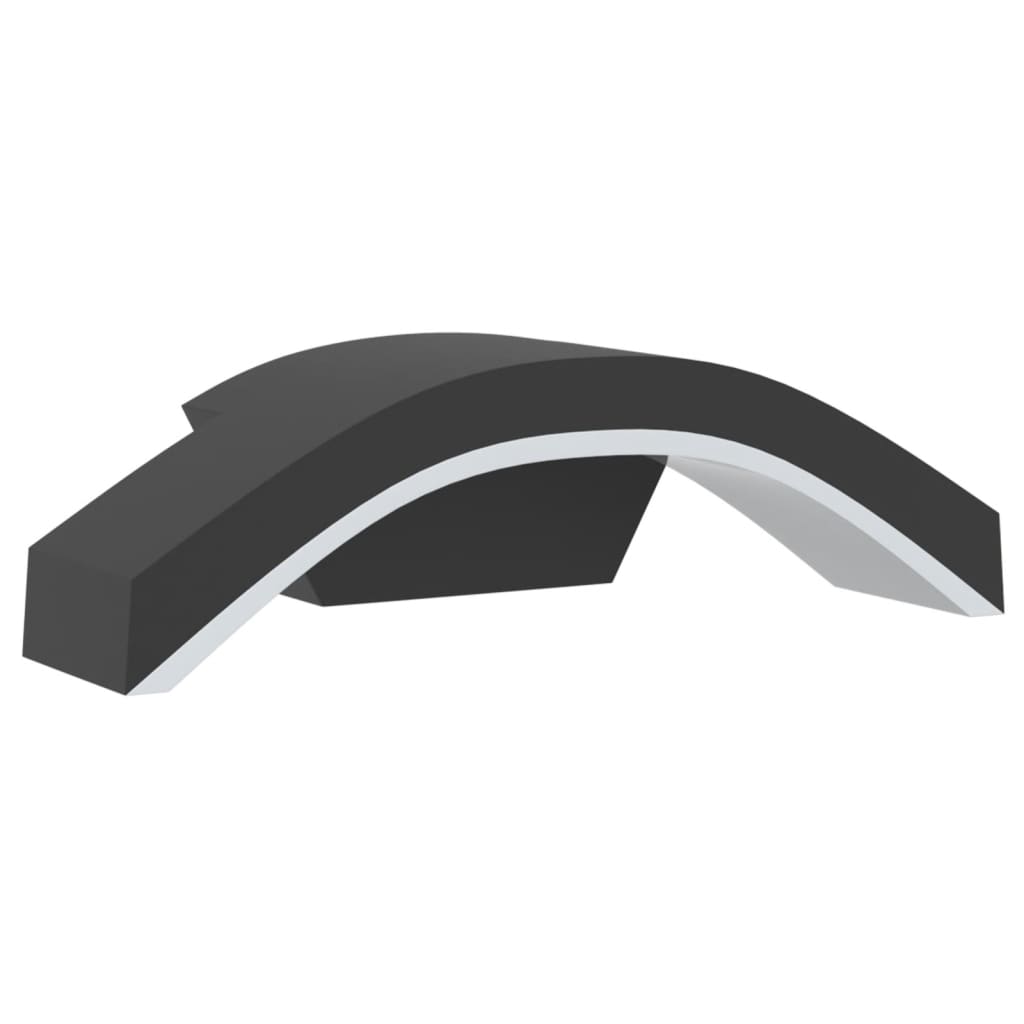 Applique Per Esterni Con Led 2 Pz Nere Alluminio Pressofuso Nero