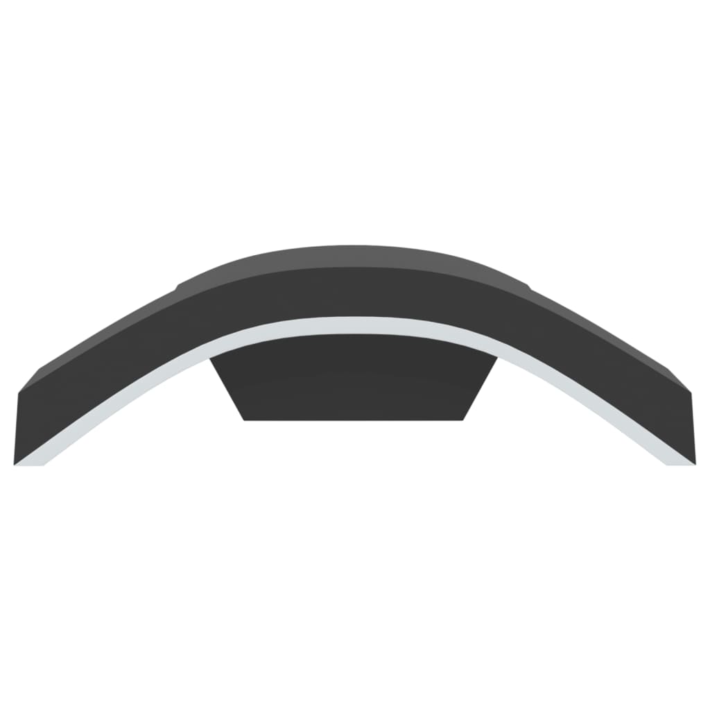 Applique Per Esterni Con Led 2 Pz Nere Alluminio Pressofuso Nero
