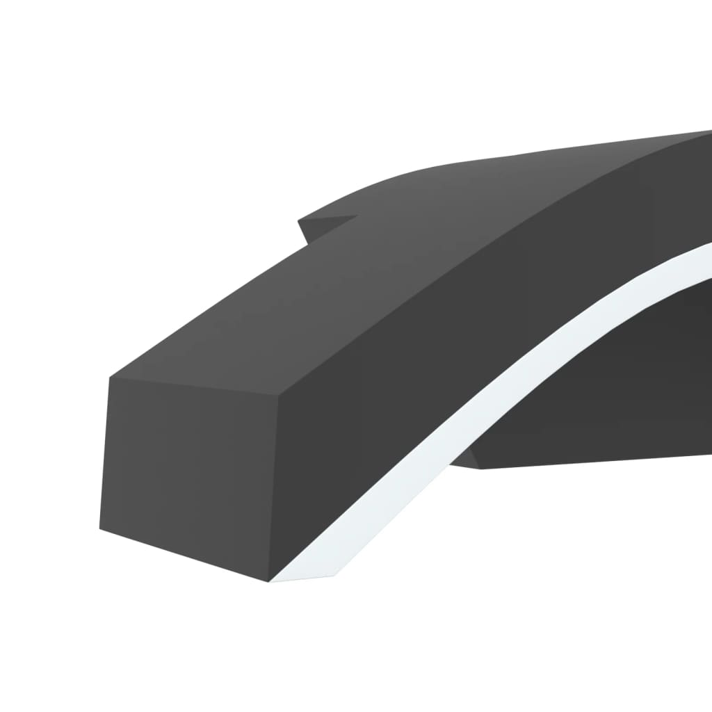Applique Per Esterni Con Led 2 Pz Nere Alluminio Pressofuso Nero