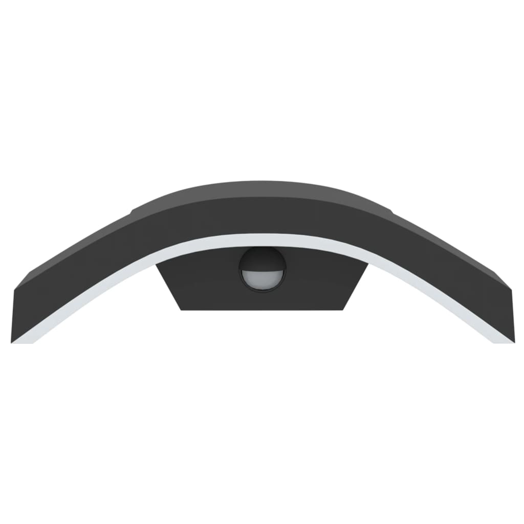 Applique Con Led E Sensore Nera In Alluminio Pressofuso Nero
