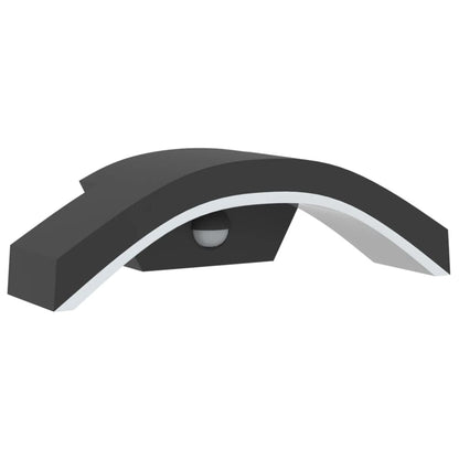 Applique Con Led E Sensore Nera In Alluminio Pressofuso Nero