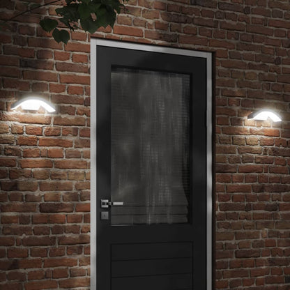 Applique Con Led E Sensore 2 Pz Bianche In Alluminio Pressofuso Bianco