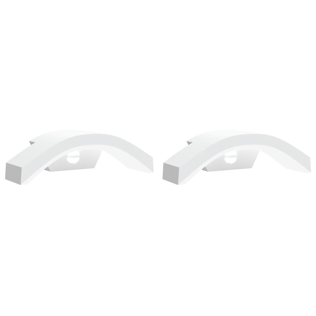 Applique Con Led E Sensore 2 Pz Bianche In Alluminio Pressofuso Bianco