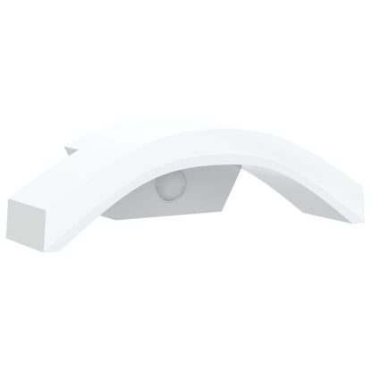 Applique Con Led E Sensore 2 Pz Bianche In Alluminio Pressofuso Bianco