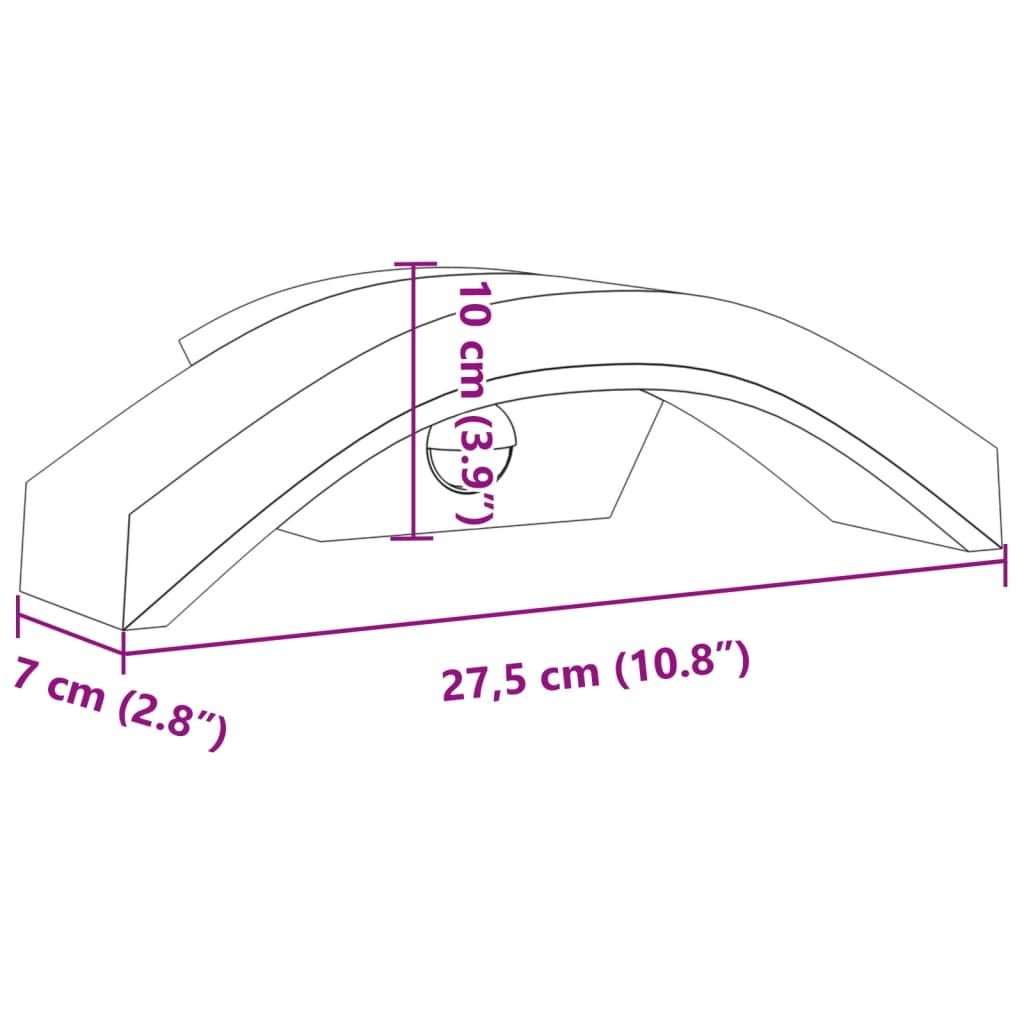 Applique Con Led E Sensore 2 Pz Bianche In Alluminio Pressofuso Bianco