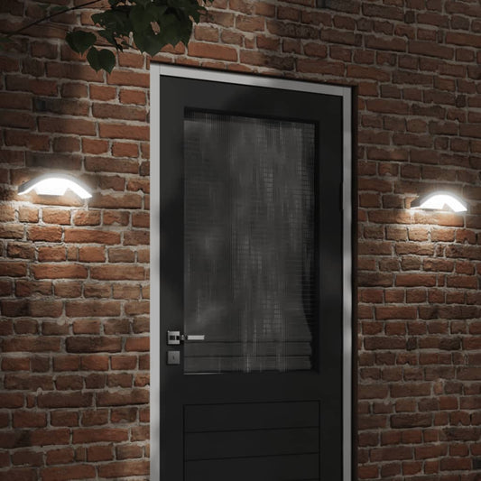 Applique Con Led E Sensore 2 Pz Bianche In Alluminio Pressofuso Bianco