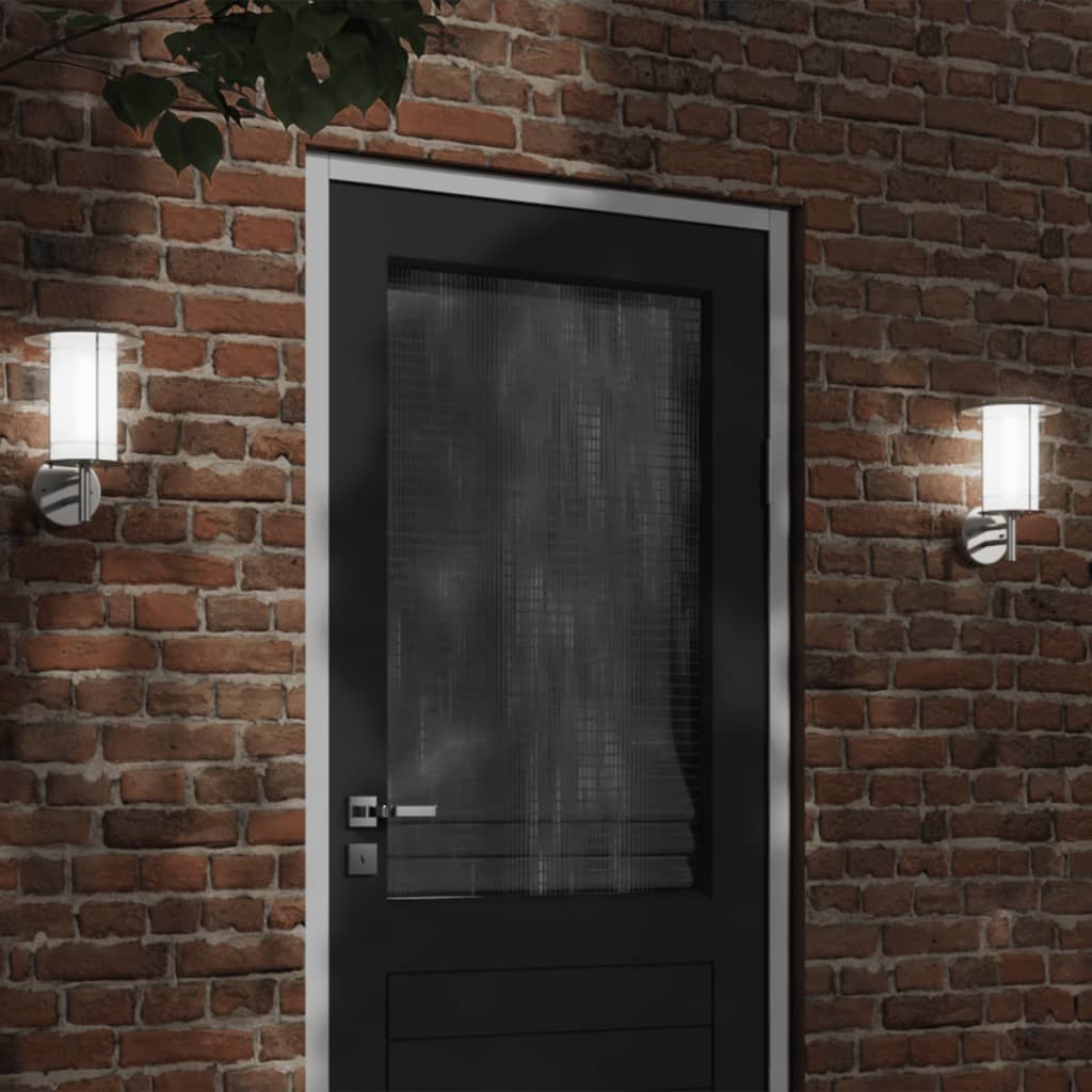 Applique Per Esterno Con Sensore In Acciaio Inox Argento